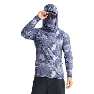 Chemises en jersey de pêche avec protection UPF 50 + UV pour hommes, chemises de pêche à capuche à manches longues et à séchage rapide, conception personnalisée - Product Image 1