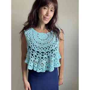 Haute demande femmes mode été 2025 dernier haut en crochet de haute qualité - Product Image 2