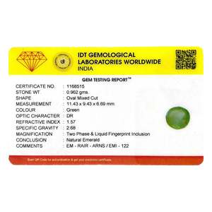 มรกตโคลอมเบีย-4.81 กะรัต มรกตเจียระไนสีเขียว แดง น้ำเงิน พาราอิบา สีชมพู พลอยหลากสี เพชรสร้างในห้องปฏิบัติการผ่านการอบความร้อน - Product Image 4
