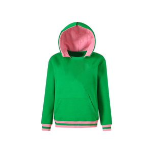 เสื้อฮู้ดดี้ขนแกะพรีเมียม Green Prep สำหรับทุกเพศ ปักลายเชนิลล์ กระเป๋าจิงโจ้ ปลายแขนเสื้อแบบริบ ทนทาน บุด้วยผ้าฝ้ายออร์แกนิค 100% - Product Image 1