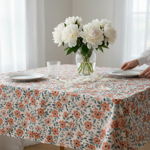100% Cotton Luxury Solid Color Washable Eco-Friendly Customizable Durable <b>Tablecloth</b> 140x180cm Multi-Use Home Hotel Party - Product Image 4