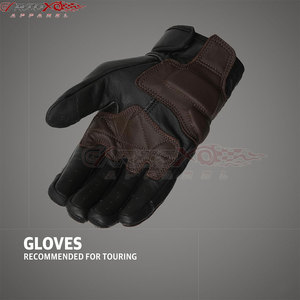 Guantes de moto de cuero de primera calidad con pantalla táctil y protección de nudillos Guantes de motocicleta de malla transpirable - Product Image 3