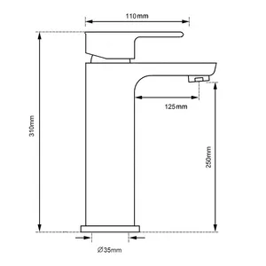 HERA <b>Single</b>-lever <b>Basin</b> Mixer <b>Tap</b> 8202 Matt Gold Bathroom Faucet Modern design for the contemporary aesthetic - Product Image 1