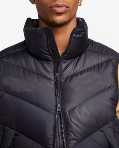 Gilet matelassé personnalisé sans manches en gros Gilet matelassé de haute qualité à col montant et à fermeture éclair Gilet matelassé en polyester pour hommes - Product Image 4