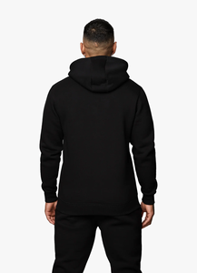 Conjunto de sudadera con capucha y Jogger esencial negro para hombre, moderno y versátil, comodidad y estilo perfectos para todas las estaciones - Product Image 3