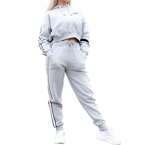 Ensemble jogging femme décontracté d'hiver en molleton respirant deux pièces OEM 2026 – Prix usine – Logo personnalisé tendance - Product Image 5