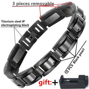 Bracelet manchette en acier inoxydable 304 pour homme, design noir électroplaqué unique, cadeau idéal pour les fêtes et les anniversaires pour père et aînés - Product Image 5