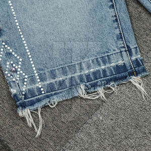 New Arrival Premium Designer Street Style Clothing Rhinestone <b>Men</b> Jeans <b>Shorts</b> For <b>Long</b> Lasting Use - Product Image 5
