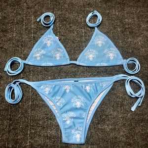 Ensemble deux pièces de maillot de bain bikini pour femme, triangle uni, sexy, dos nu, respirant, séchage rapide, idéal pour l'été – Vente en gros - Product Image 6