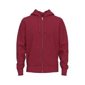 เสื้อมีฮู้ดขนาดใหญ่และสูงสีทึบมีซิปแขนยาวลำลองสวมใส่สบายมีสไตล์เสื้อฮู้ดผ้าคอตตอนขนแกะ - Product Image 5