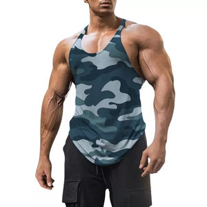Camisetas sin mangas de talla grande transpirables de primera calidad para hombre, Camiseta deportiva para gimnasio, camiseta sin mangas de algodón Spandex para hombre, camiseta sin mangas para Fitness - Product Image 3