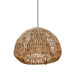 Lámpara Colgante Decorativa de Lujo para el Hogar, Tejida con Materiales Naturales de Alta Calidad, Color Blanco Dorado, Altura Ajustable, Intensidad Regulable - Product Image 1