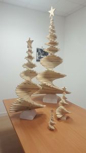 High Quality Personalized Eco-Friendly Handmade Wooden <b>Christmas</b> <b>Tree</b> Ornament Customizable Size Shape Made Cherry Wood Any - Product Image 5