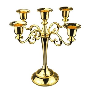 Candelabro de Metal para Mesa, Estilo Lujoso, Centro de Mesa para Bodas, Portavelas Decorativo, Acabado en Níquel Negro Pulido - Product Image 5