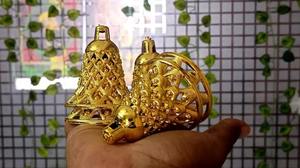 Stylejaipur Traditional Indian <b>Golden</b> Plastic Bells <b>Christmas</b> <b>Tree</b> Decoration Strong Party Craft Supplies 4.5x3.5 Size - Product Image 5