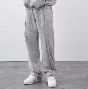 Hombres al por mayor de manga larga de desgaste Casual Hombres ácido lavado chándal personalizado Hombres ácido lavado chándales - Product Image 4