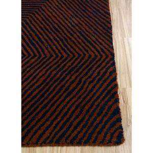 พรมขนสัตว์ทอมือลายเรขาคณิต Tahn-7078 สีแดงและสีส้ม ขนาด 9x12 ฟุต ทอแบบเรียบ สำหรับห้องนั่งเล่นและทางเดิน - Product Image 4