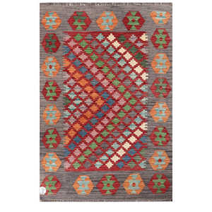 Alfombra Kilim de Maimana, Afganistán, 150 x 102 cm, Juego de Alfombras - Product Image 1