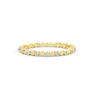 Igi แหวนแต่งงานทองคำ14K ประดับเพชรสีเหลืองเข้ม14K สำหรับผู้หญิงได้รับการรับรองจากแล็บสำหรับวงแหวนเพชร CVD HPHT - Product Image 3