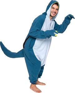 Breathable Fleece Embroidered Mens Casual <b>Onesie</b> Pajamas Set for <b>Couples</b> and Family - Product Image 5