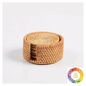 Napperon en rotin fait main assiettes décoratives décor de table naturel parfait pour les mariages à manger et l'affichage mural - Product Image 2