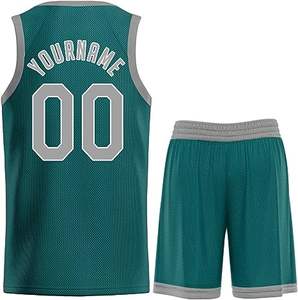 Uniforme de basket-ball personnalisé pour adultes, respirant, antibactérien, séchage rapide, 100% polyester - Product Image 5