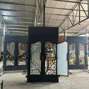 La porte en fer sur mesure pour l'entrée principale de la maison combine sécurité, durabilité et design sophistiqué. - Product Image 1
