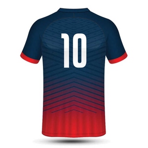 Camiseta de rugby del día del juego con cortes ergonómicos en los hombros Tela que absorbe el sudor Patrones de dos colores y opciones de marca del club - Product Image 2