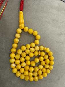 ลูกประคำสีเหลืองอำพันลูกประคำอิสลาม tasbih ลูกปัดอำพัน Mala - Product Image 2