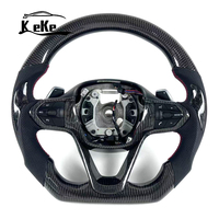 Volant à fond plat en fibre de carbone avec cuir perforé noir pour BMW I8 2014 2020 Remplacement compatible OEM