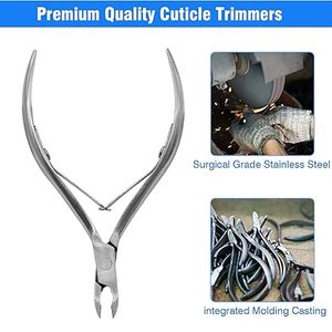 Kit d'outils de manucure durables en acier inoxydable Pince à cuticules et coupe-cuticules pour la beauté des peaux mortes et poussoir à cuticules - Product Image 5