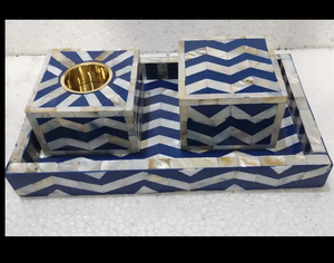 Haute demande Nacre Incrustation Bakhoor Brûleur Plateau Boîte Ensemble MOP Incrustation Arabe Bakhoor Mubkhara Boîte - Product Image 5