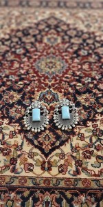 Boucles d'oreilles pendantes de luxe en argent oxydé les plus vendues pour femmes Cadeau parfait et tenue de fête au meilleur prix - Product Image 3