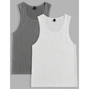 Débardeur en tricot élastique de haute qualité pour hommes, fitness, musculation, gym, décontracté, côtelé, en coton respirant, séchage rapide - Product Image 1