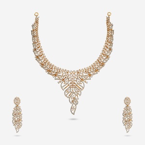 Zircon Necklace 190378 Elegant <b>Wedding</b> <b>Accessory</b> with Dazzling Zircon Stones - Product Image 1
