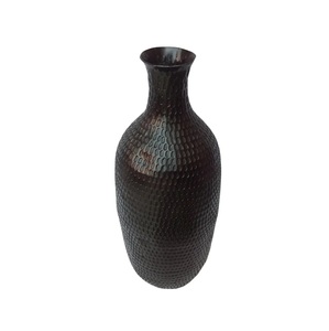 <b>Unique</b> Waves Design Cast Aluminum Flower <b>Vase</b> with Natural Brass Finishing Floor and Table Decorative Flower <b>Vase</b> ( Set of 2 ) - Product Image 1