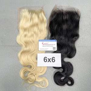 Extensions de cheveux supérieurs naturels droits cheveux vietnamiens couleur claire fermeture frontale dentelle pleine taille humaine pour les extensions de cheveux perruques - Product Image 3