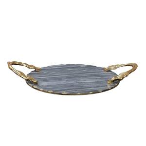 2025 New Marble <b>Tray</b> <b>Snacks</b> and Nuts Decorative Marble Serving <b>Tray</b> Food <b>Trays</b> for Dry Fruits & <b>Snacks</b> - Product Image 2