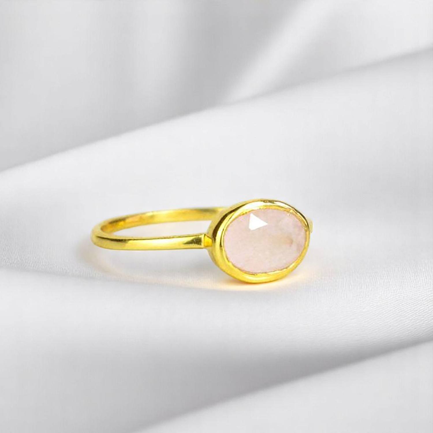Pink Chalcedony Gold