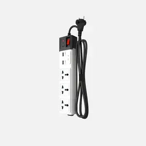 New Universal Power Socket 10A With Switch Usb Port And Outlet Face Shield Automatically Disconnects Power