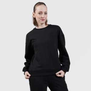 Exec Women's Black Sweatshirt Hood Breathable Silk Knitted Long Hooded <b>Jacket</b> for Autumn <b>Workout</b> Streetwear Puff Printing XS - Product Image 1