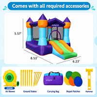 Château gonflable résidentiel d'usine avec toboggan en tissu Oxford pour enfants, pour usage extérieur domestique OEM ODM