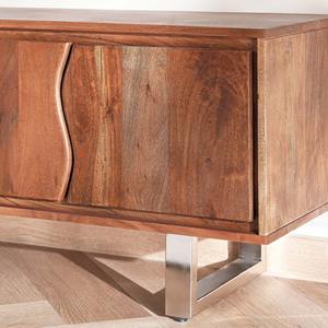 Premium Solid Acacia Wood Contemporary Living Room <b>TV</b> Unit 65"+ <b>TVs</b> Durable Eco-Friendly Handmade Storage Furniture Customizable - Product Image 2