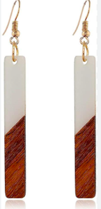 Hand Engraved Wood <b>Drop</b> <b>Earrings</b> for Ladies and Teens Latest Trendy <b>Fashion</b> Jewelry - Product Image 2