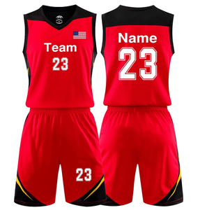 Uniforme léger de vêtements de sport de basket-ball pour hommes en polyester 100% avec logo imprimé et nom de joueur ensembles personnalisés Service OEM - Product Image 2