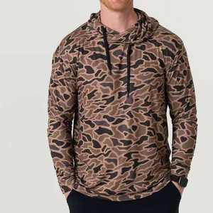 Chemises à capuche de qualité supérieure OEM Design motif camouflage disponible broderie personnalisée Sublimation de logo vêtements de pêche en polyester - Product Image 2