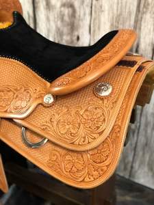 Nouvelle Selle Anglaise Tendance Western pour Barrel Racing, Selle de Cheval de Trail, Siège Profond de Cowboy, Qualité Supérieure en Cuir et Bois - Product Image 2