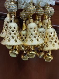 มาลัยดอกไม้ดอกมะลิประดิษฐ์พร้อมพวงมาลัยระฆังสำหรับตกแต่งงานแต่งงานฉากหลังแต่งงานของตกแต่งงานแต่งงานมุสลิม - Product Image 2