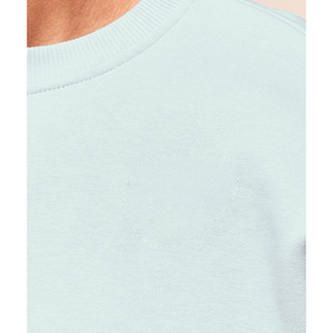 Sudadera de cuello redondo de 320G de Color sólido para hombre, sudadera de gran tamaño teñida lisa con logotipo personalizado a la moda de otoño para hombre - Product Image 5