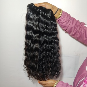 Cheveux Naturels 100% Non Traités, Double Trame Faite à la Machine, Bouclés Crépus Naturels, Extensions de Cheveux Humains Vierges Noirs Indiens de Temple, 100g - Product Image 5